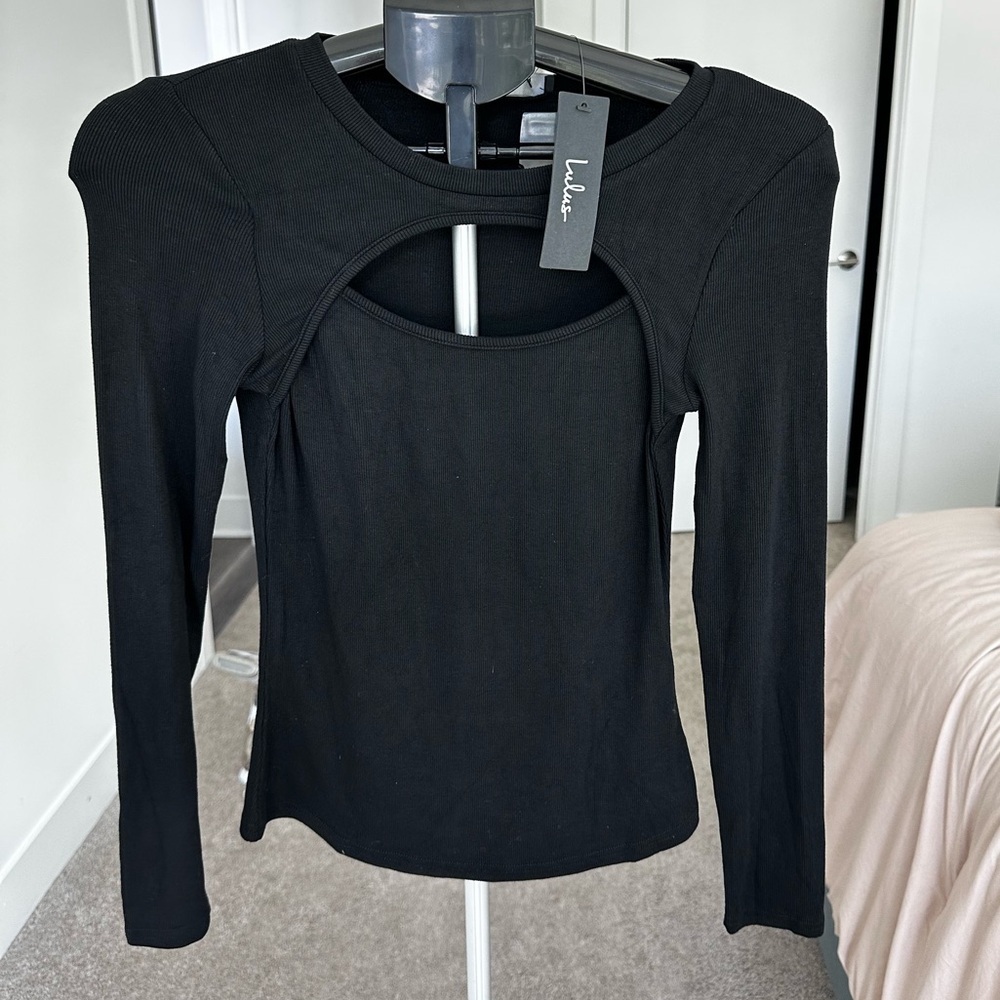 Lulu's Black Long Sleeve Top